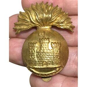 Irish Royal Inniskilling Fusiliers Brass Economy Cap Badge